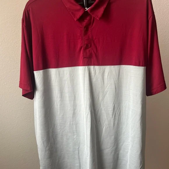 Under Armour Red and White Men's Polo Shirt - Picture 2 of 5